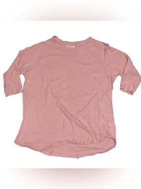 We the free blush pink 3/4 sleeve tee sz large